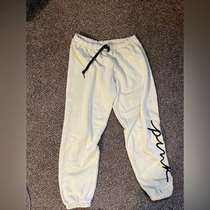 VS Pink sweatpants in sage green
